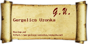Gergelics Uzonka névjegykártya